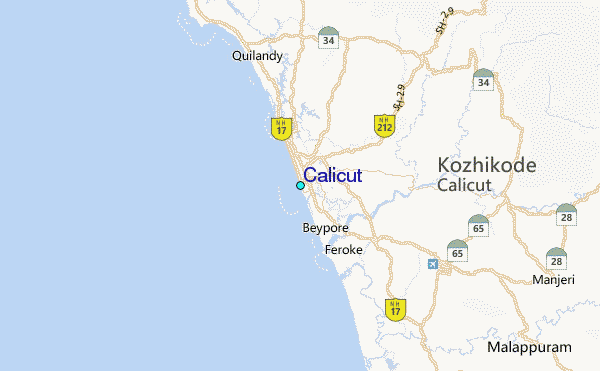 Calicut On World Map Calicut Tide Station Location Guide