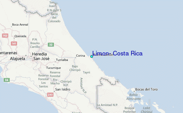 Limon, Costa Rica Tide Station Location Guide