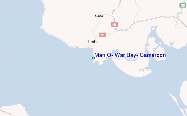 Man O' War Bay, Cameroon Tide Station Location Guide