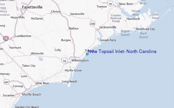 New Topsail Inlet, North Carolina Tide Station Location Guide
