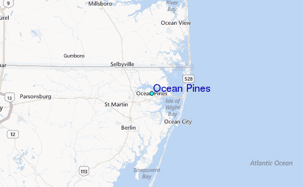 Ocean Pines Md Map Ocean Pines Tide Station Location Guide
