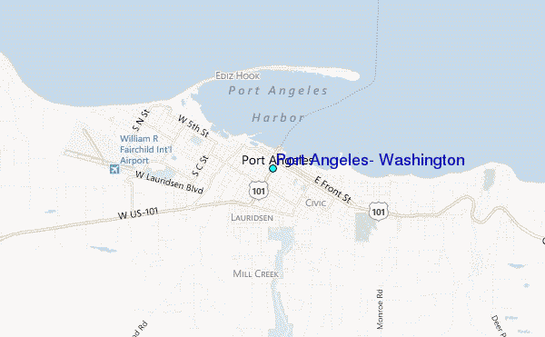 Map Of Port Angeles Washington Port Angeles, Washington Tide Station Location Guide