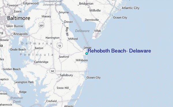Map Of Rehoboth Beach Area