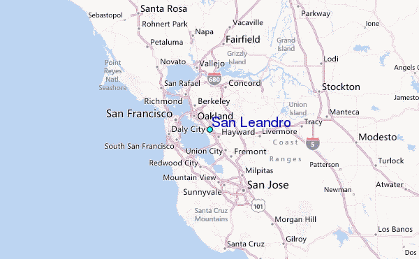 27 San Leandro Ca Map Maps Database Source
