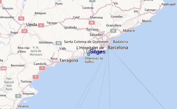 Sitges Tide Station Location Guide
