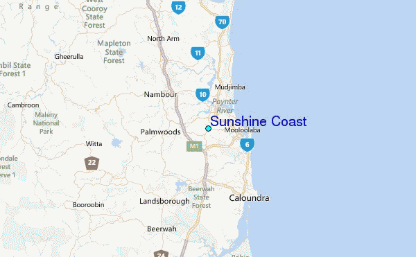 Sunshine Coast Area Map Sunshine Coast Tide Station Location Guide
