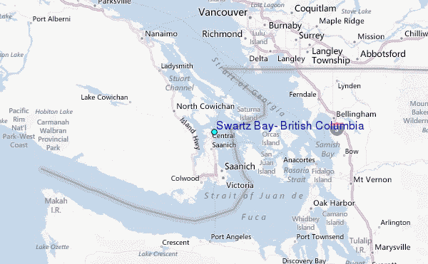 Swartz Bay, British Columbia Tide Station Location Guide