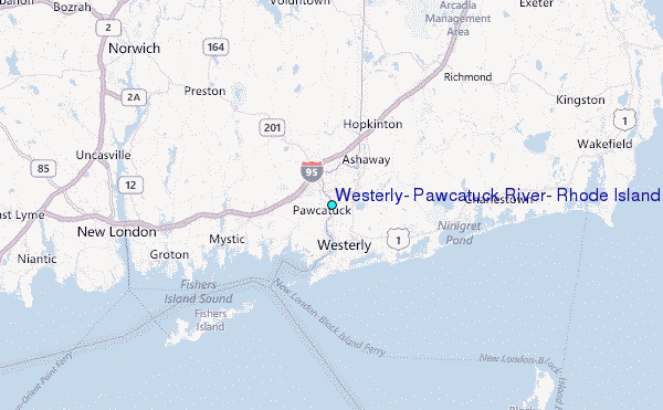 Westerly, Pawcatuck River, Rhode Island Tide Station Location Guide