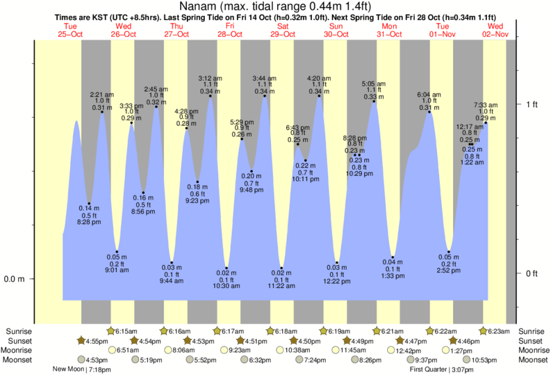 Tide Times and Tide Chart for Nanam