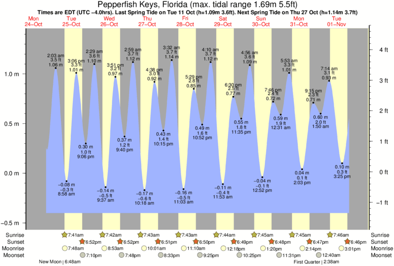 Tide Times and Tide Chart for Pepperfish Keys