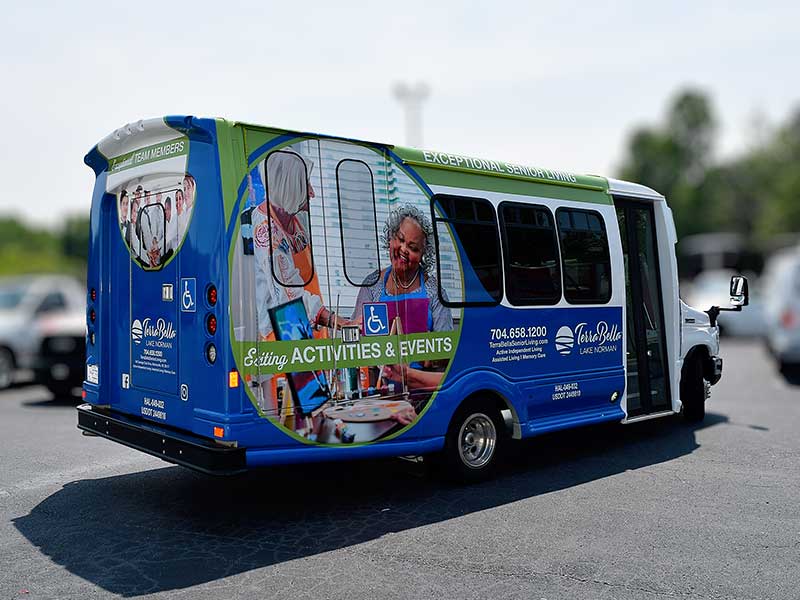 Terra Bella Senior Living Bus Wrap Tier One Graphics