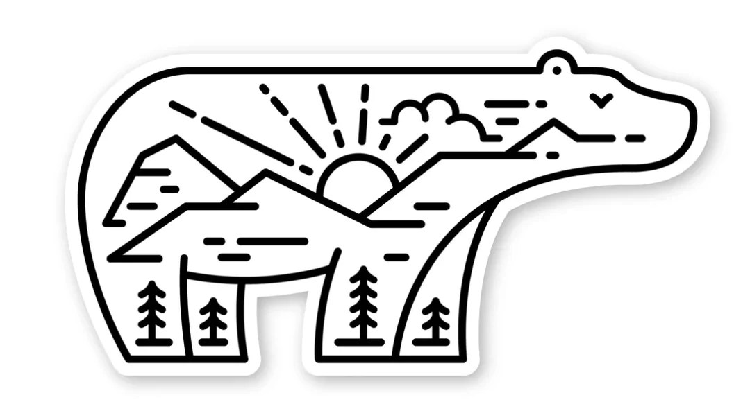 Bear Vinyl Sticker Tiger Lane