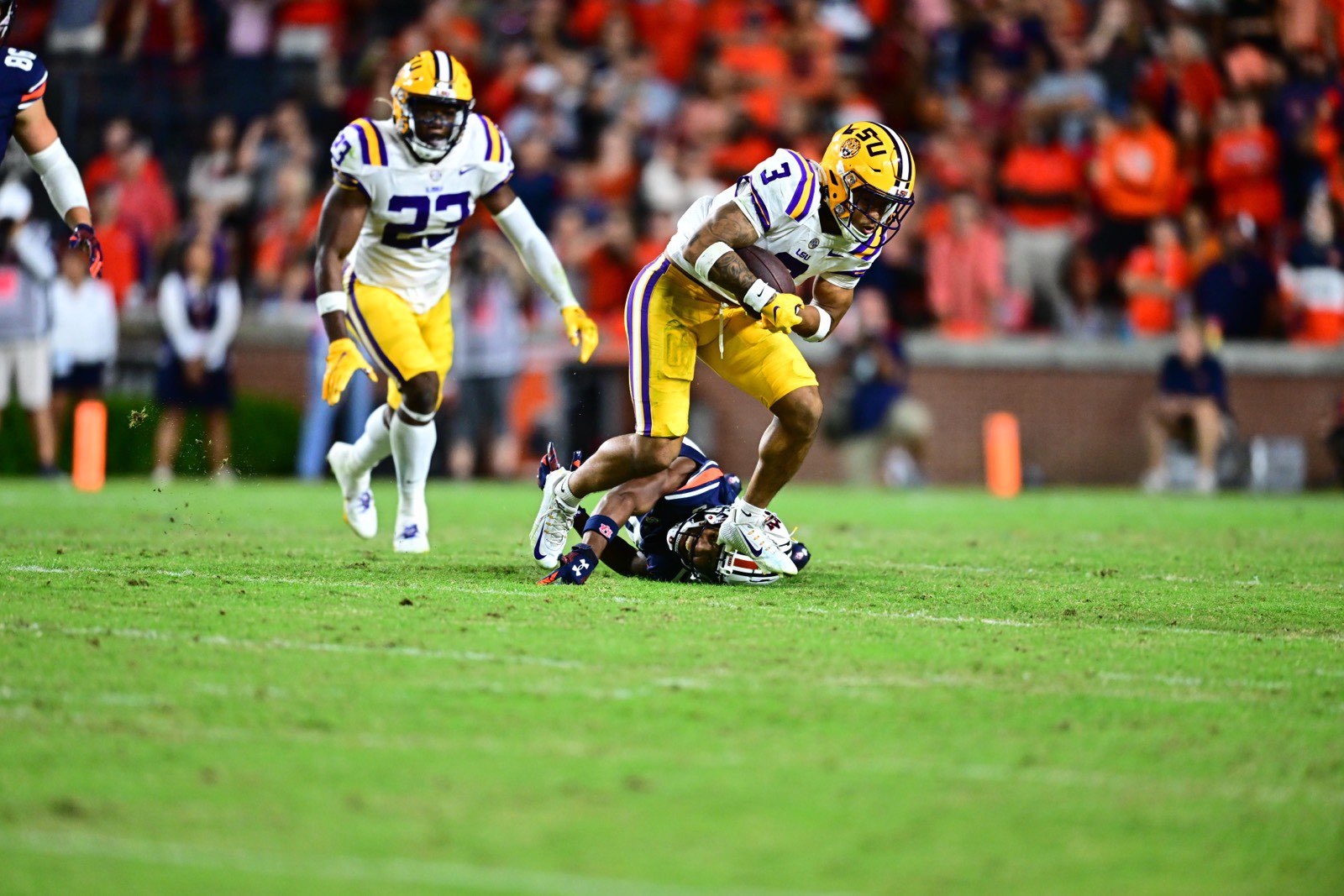 Opportunistic LSU’s Greg Brooks comes up with late interception to