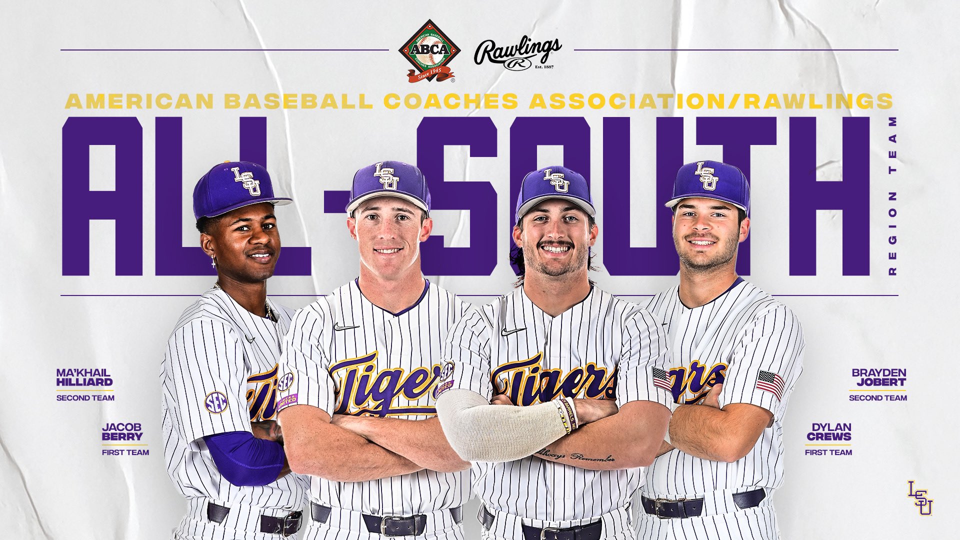 LSU has four players honored on ABCA’s AllSouth Region baseball teams