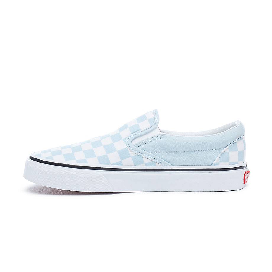 VANS Classic SlipOn LowCut Sneaker Blau baby blue Checkerboard