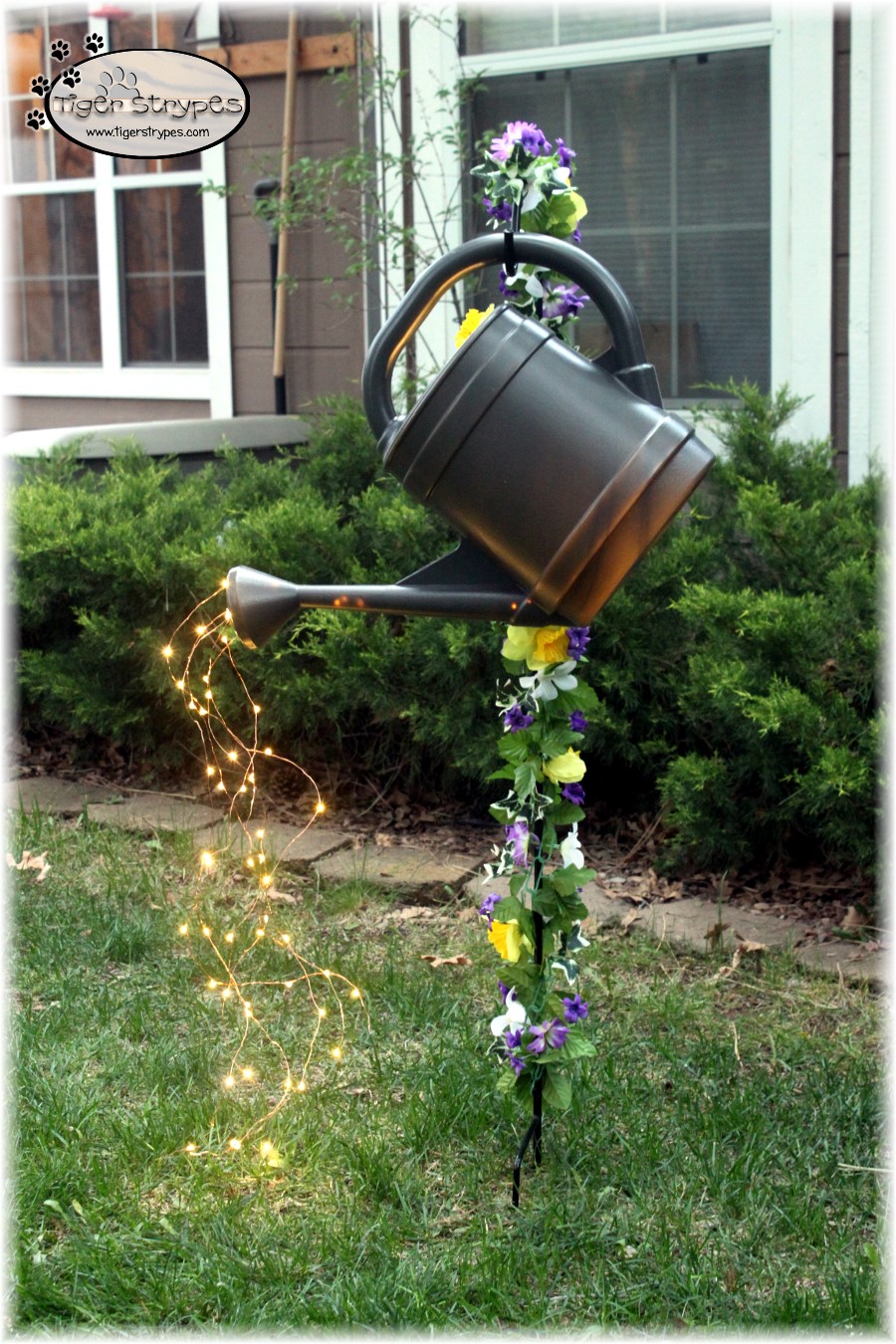 Create a Watering Can Light for the Garden TigerStrypesBlog