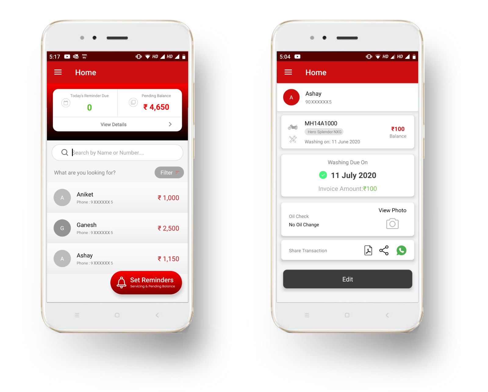 Garage Management Software TTN Garage Remind S