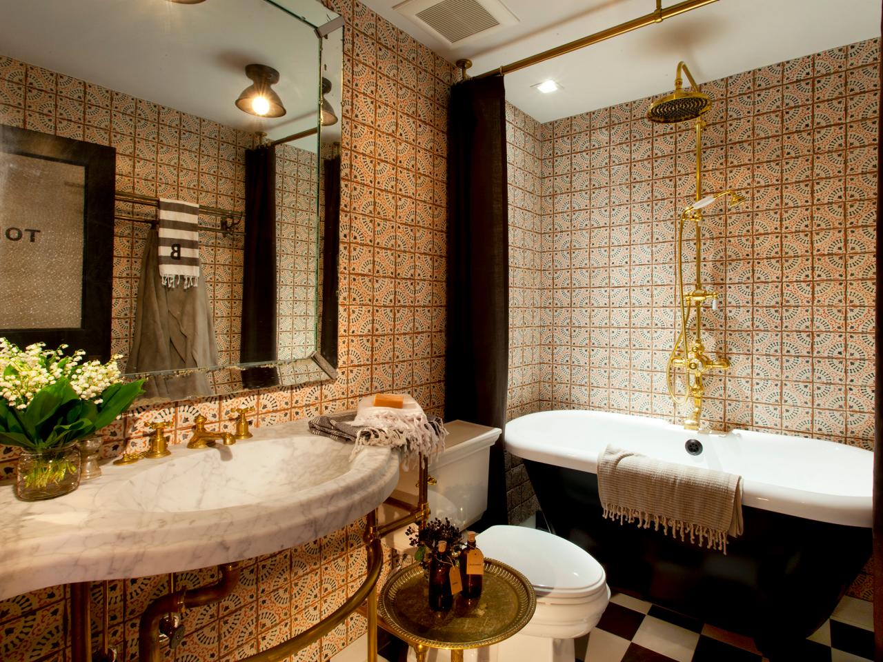 30 magnificent pictures and ideas of burgundy tiles in bathroom