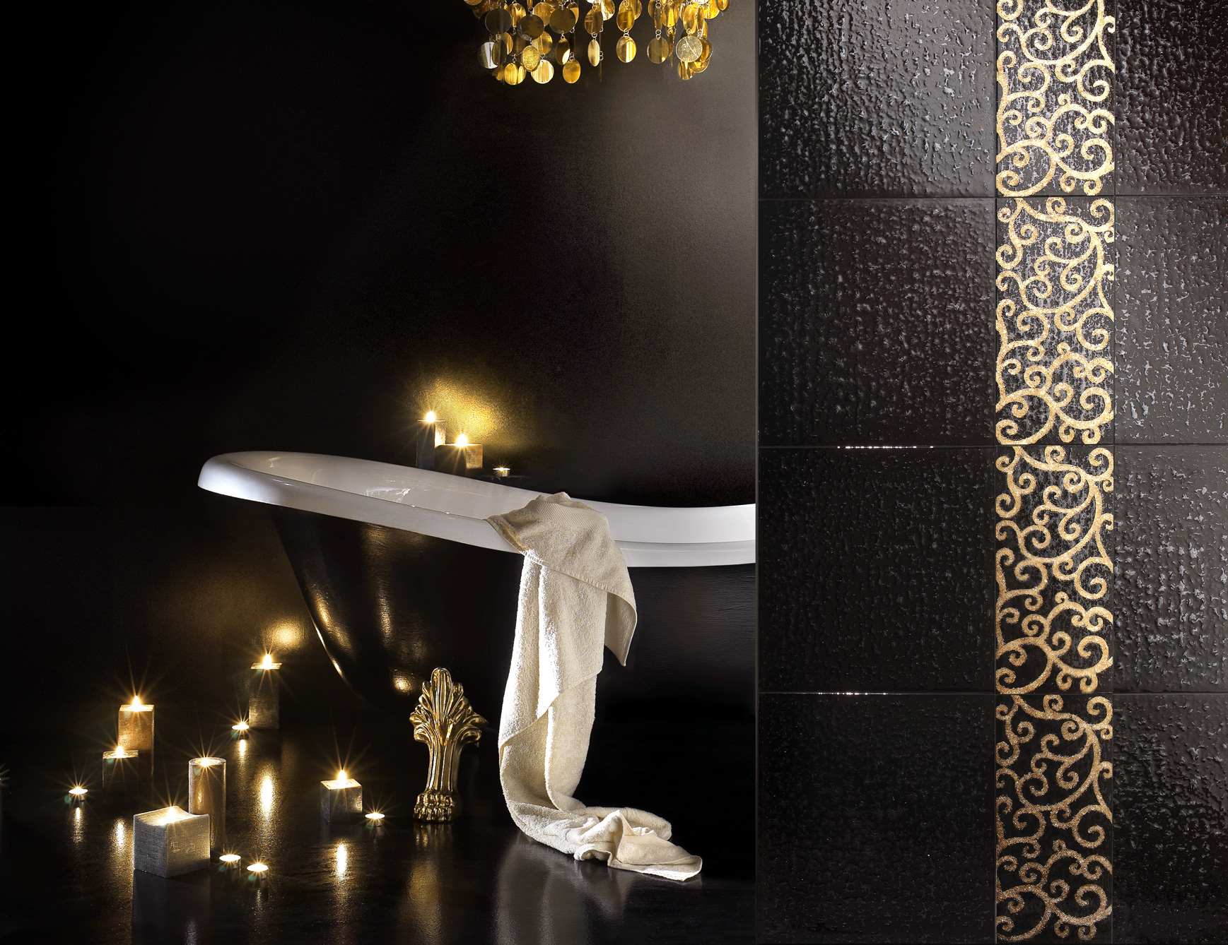 25 wonderful pictures and ideas of gold bathroom wall tiles