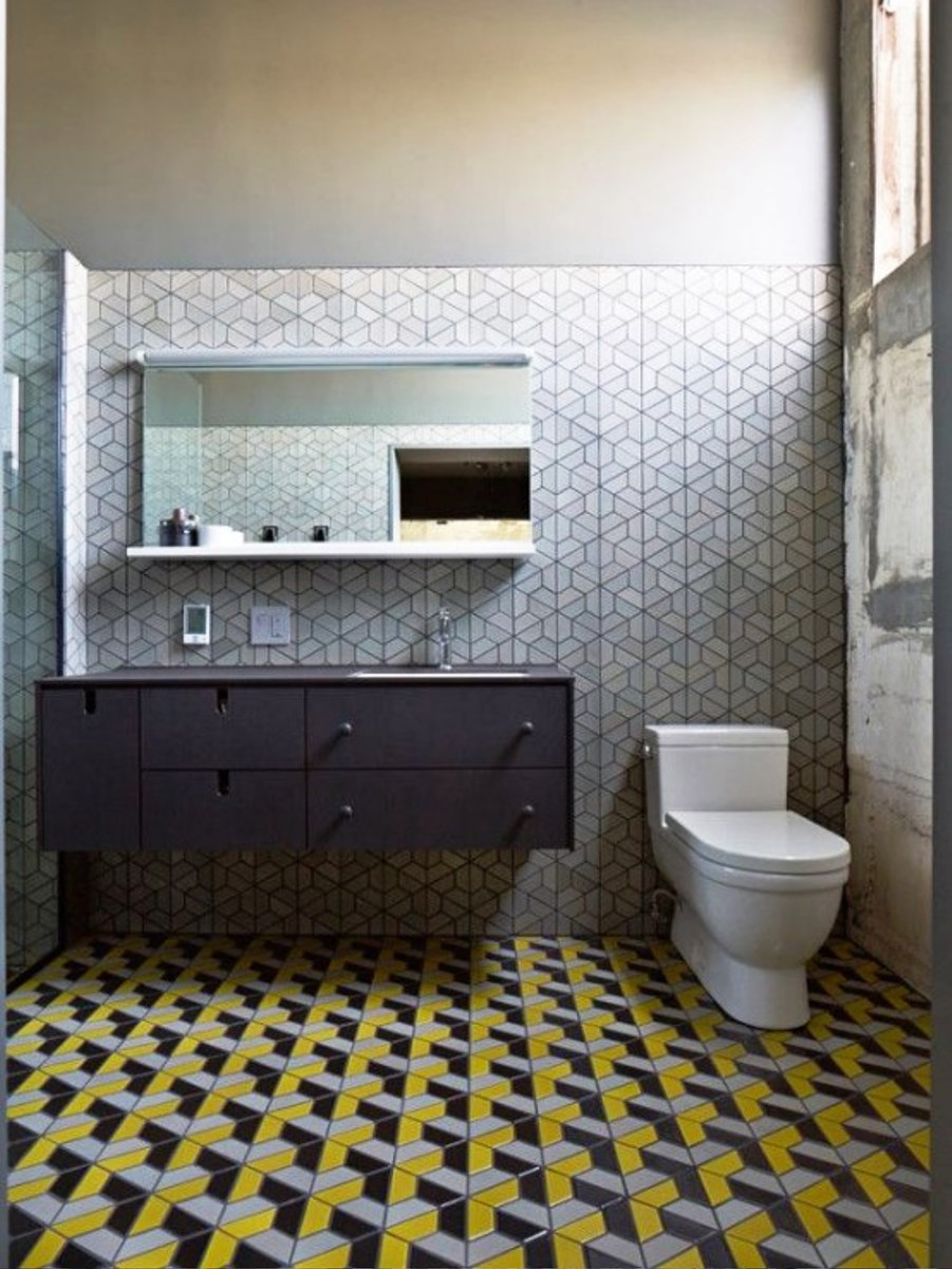 24 Cool Geometric Bathroom Tiles Home, Family, Style and Art Ideas