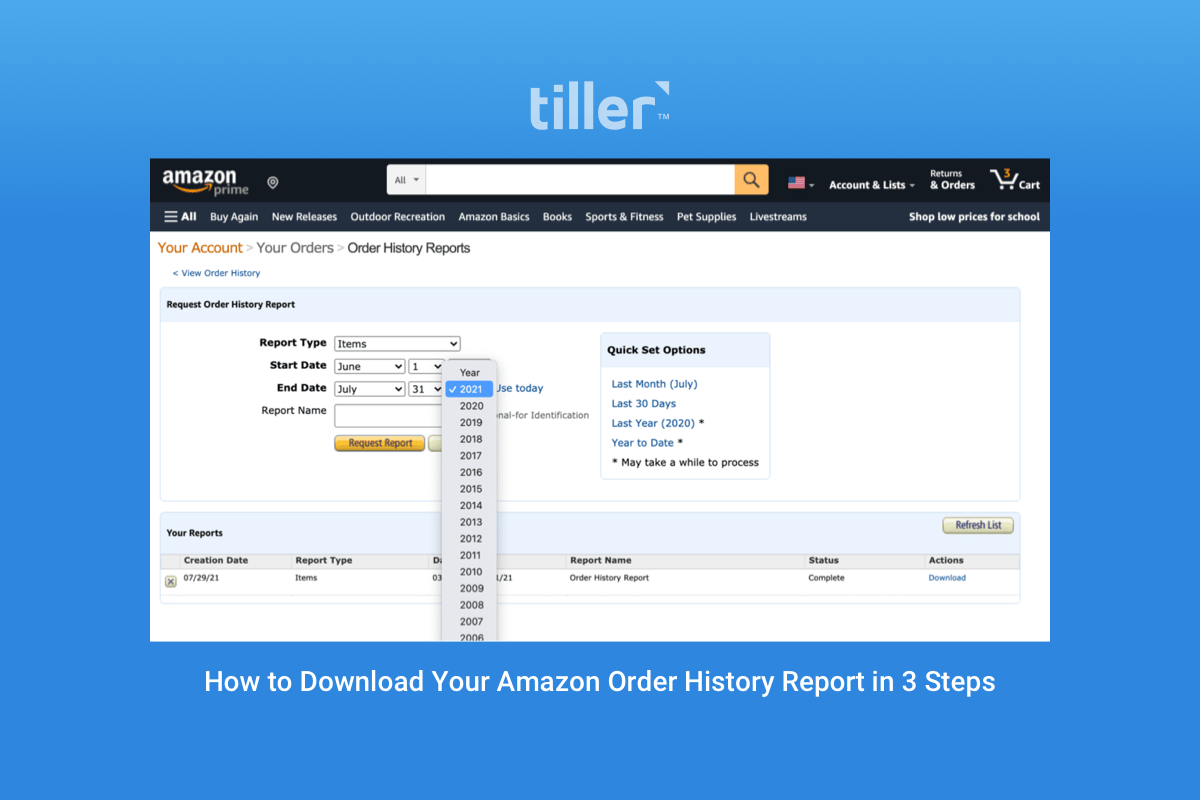How to Download Your Amazon Order History Report in 3 Steps