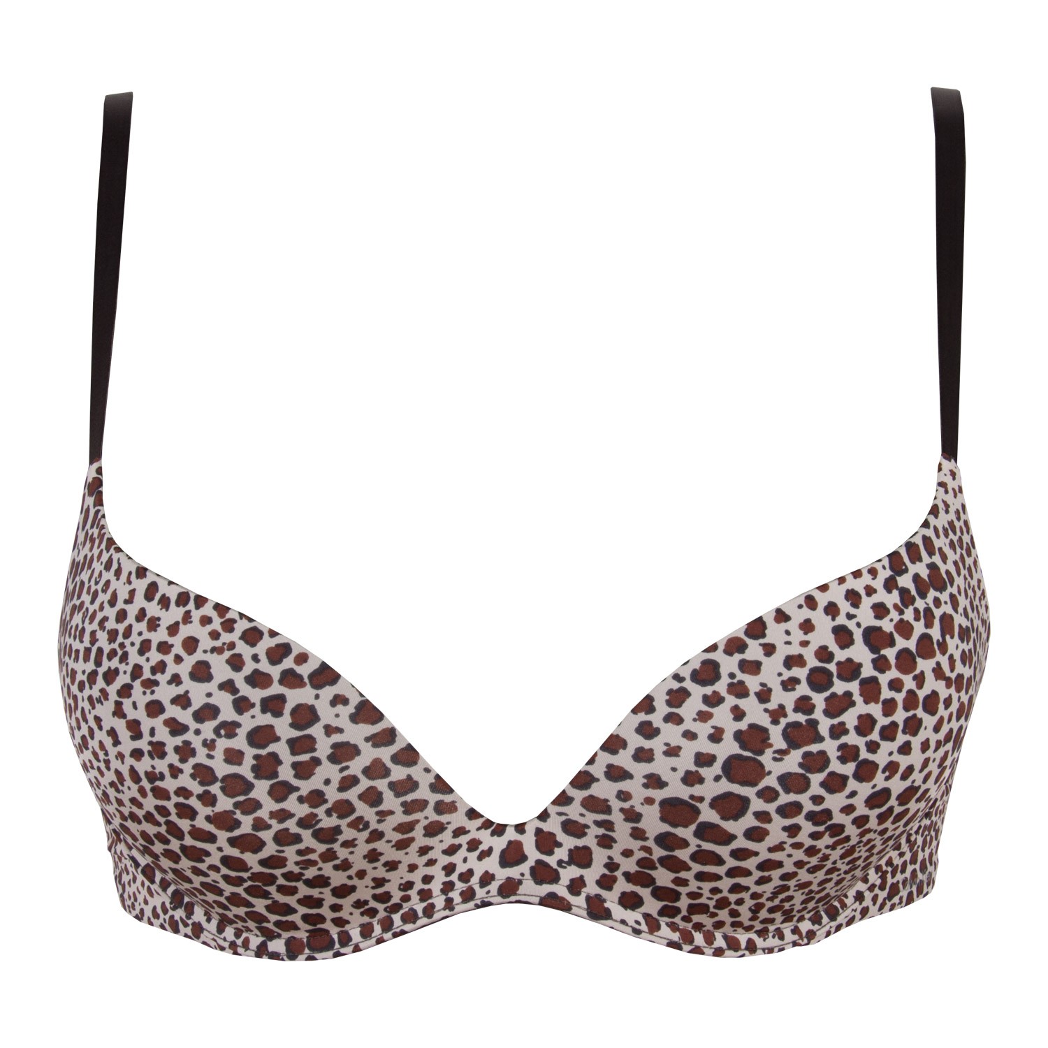 Calvin Klein Push Positive Push Up Bra Leopard Tshirt Bh's