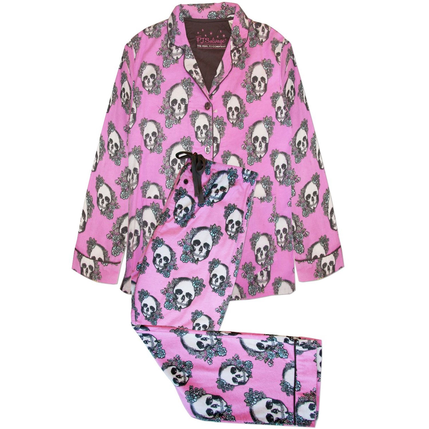 Pj Salvage Floral Skulls Pj Pajama Nightwear Underwear Timarco.co.uk