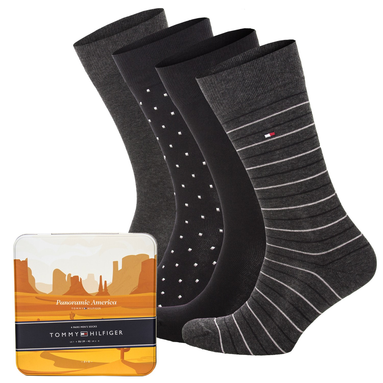 4Pakkaus Tommy Hilfiger Men Classic Socks Gift Box Lahjapakkaukset