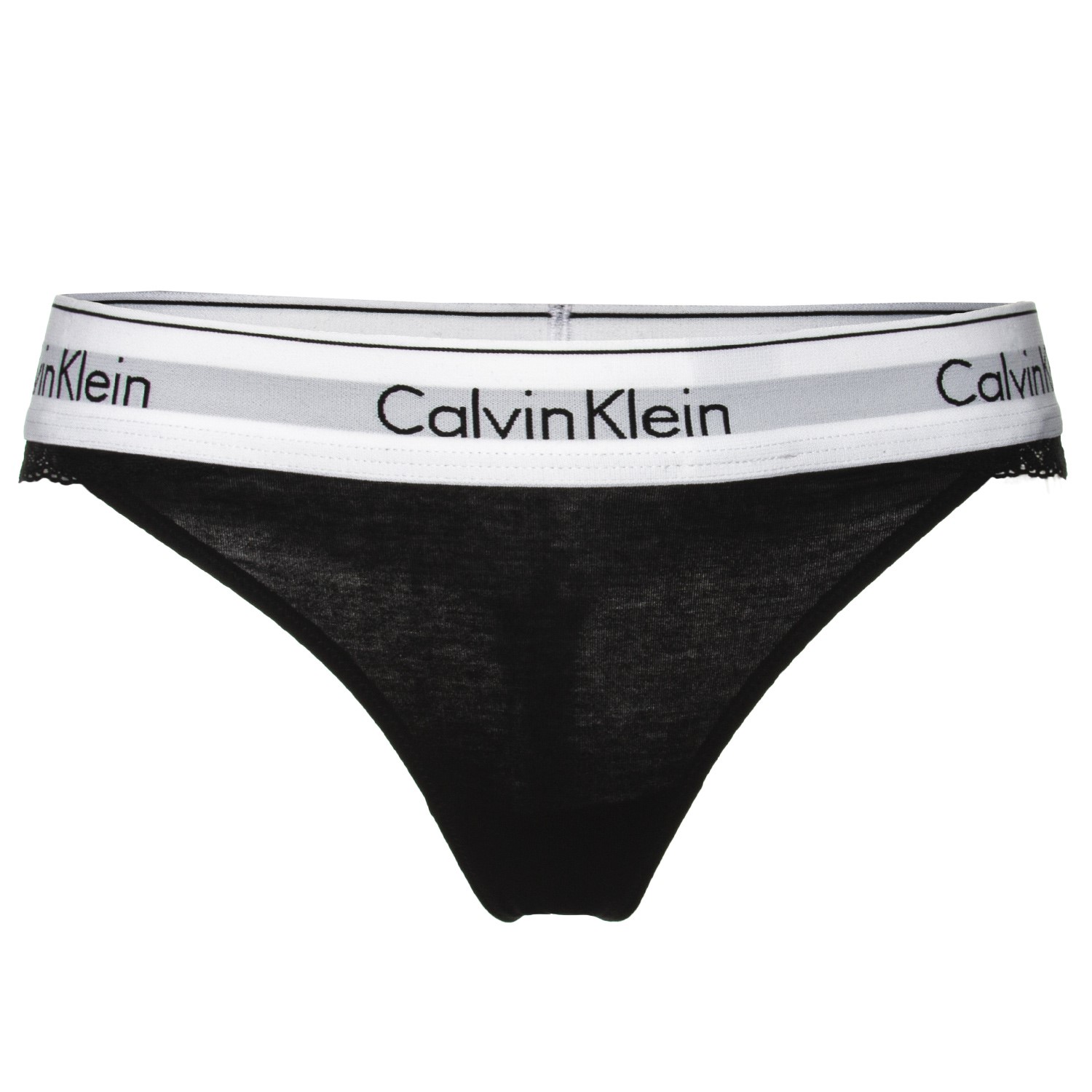 Calvin Klein Modern Cotton Lace Thong 17 String Truser Undertøy Timarco.no