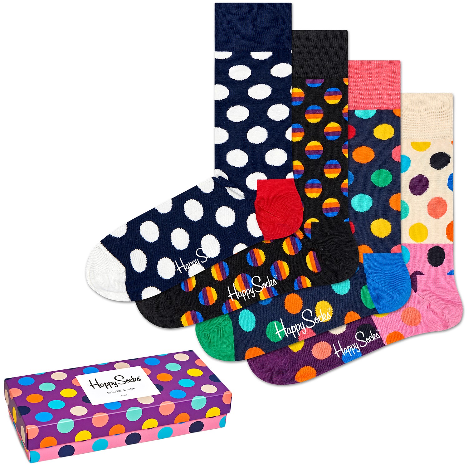 4stuks verpakking Happy Socks Dot Gift Box Cadeauboxen Overig