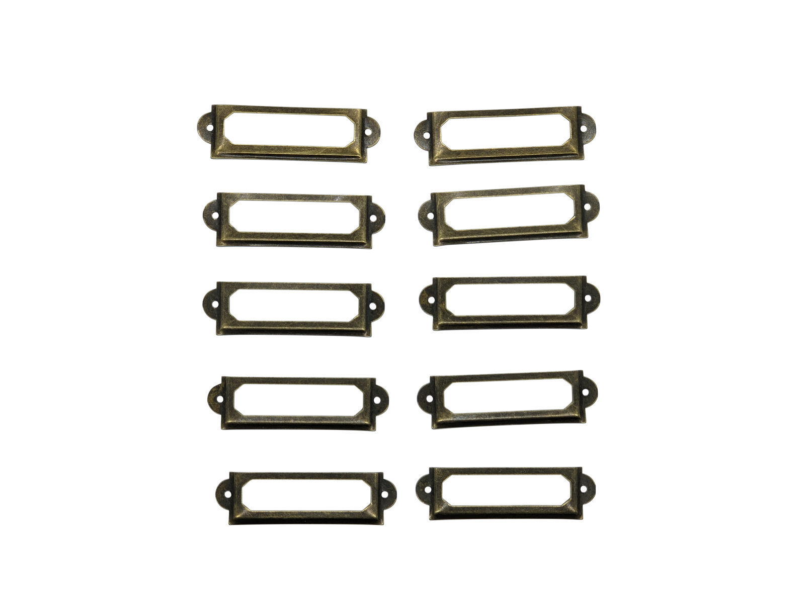 Brass Label Holders (10 Pack)