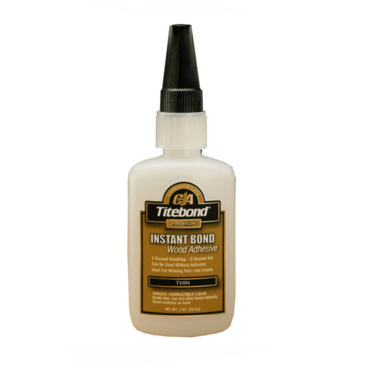 Titebond Premium CA Instant Bond Wood Adhesive Thin 2oz (56.8g)