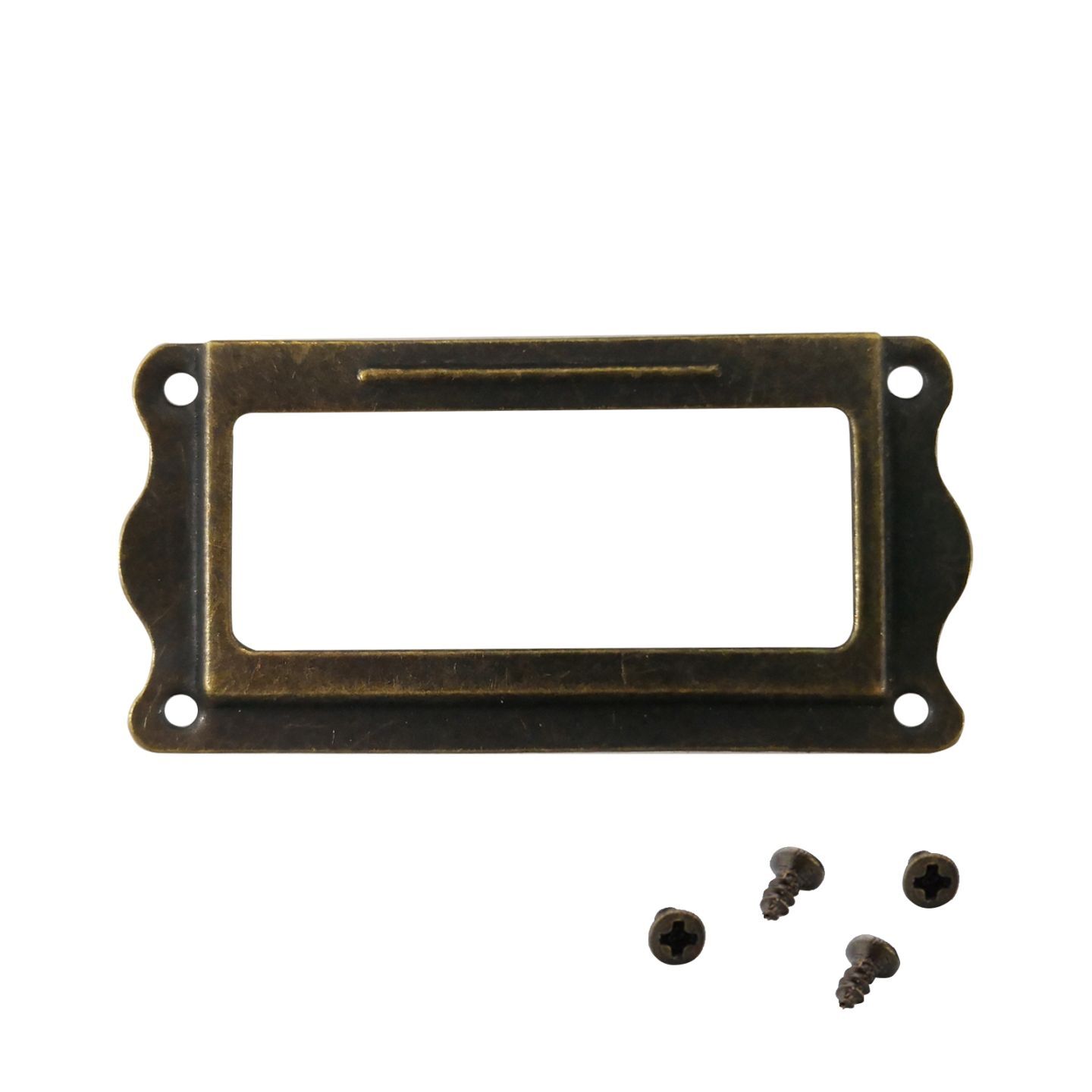 Antique Brass Label Holders (10 Pack)