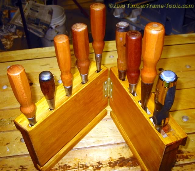 Timber Frame Tools » Portable Chisel Rack