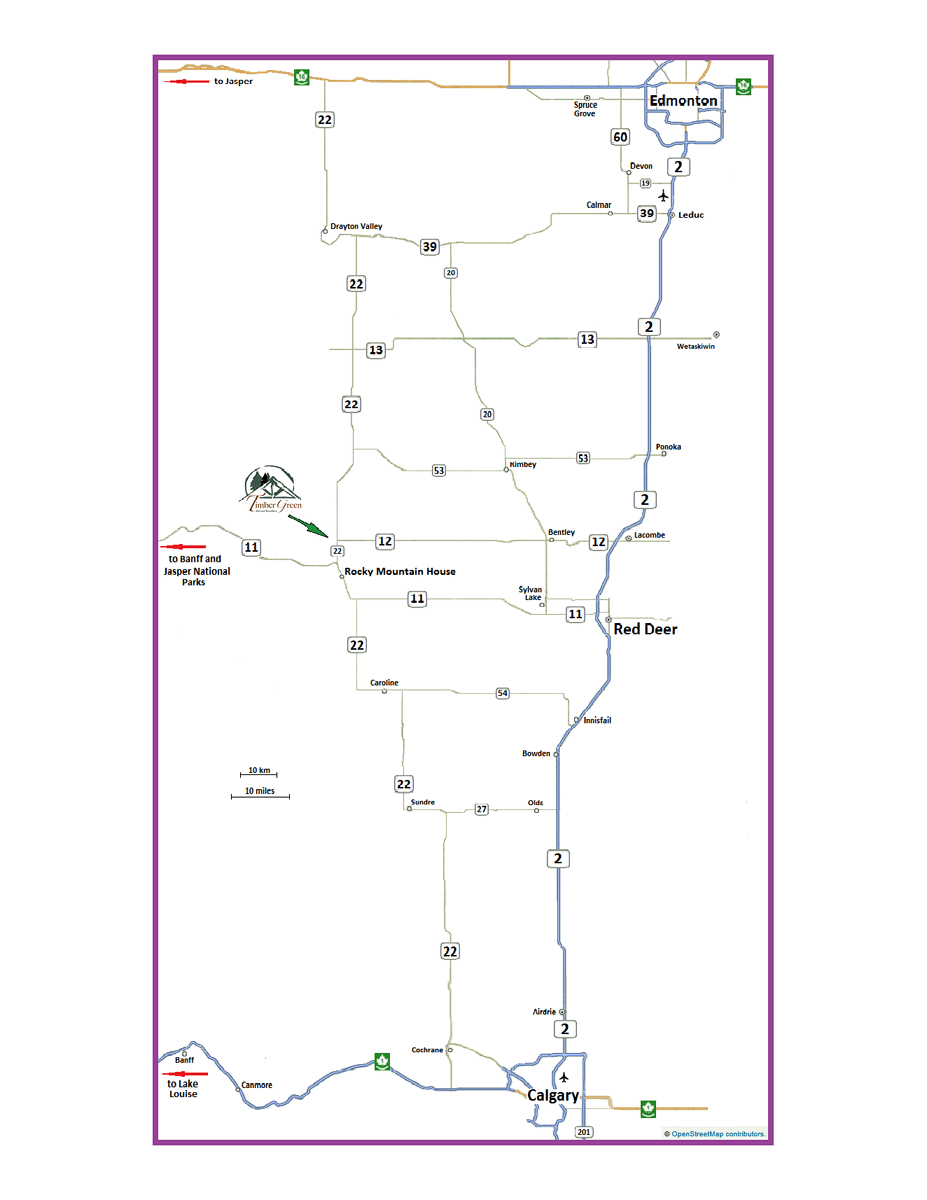 Timber Green Bed and Breakfast Our Location