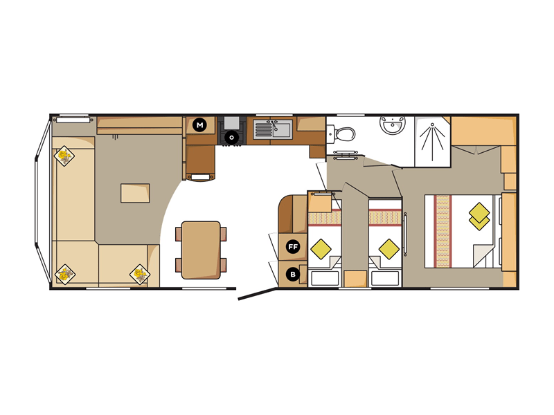 Timberline Spacious 4 Berth Caravan Hire Lyme Regis