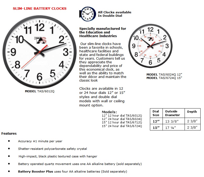 Commercial Battery And Electric Clocks, Commercial Clock , Commercial
