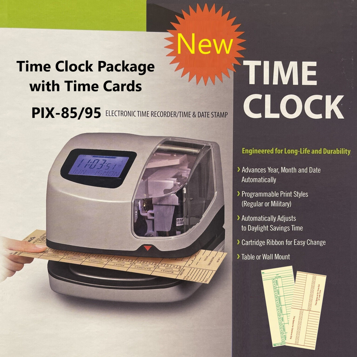 Amano PIX85/95 Time Recorders , PIX85/95, Standard Time & Attendance