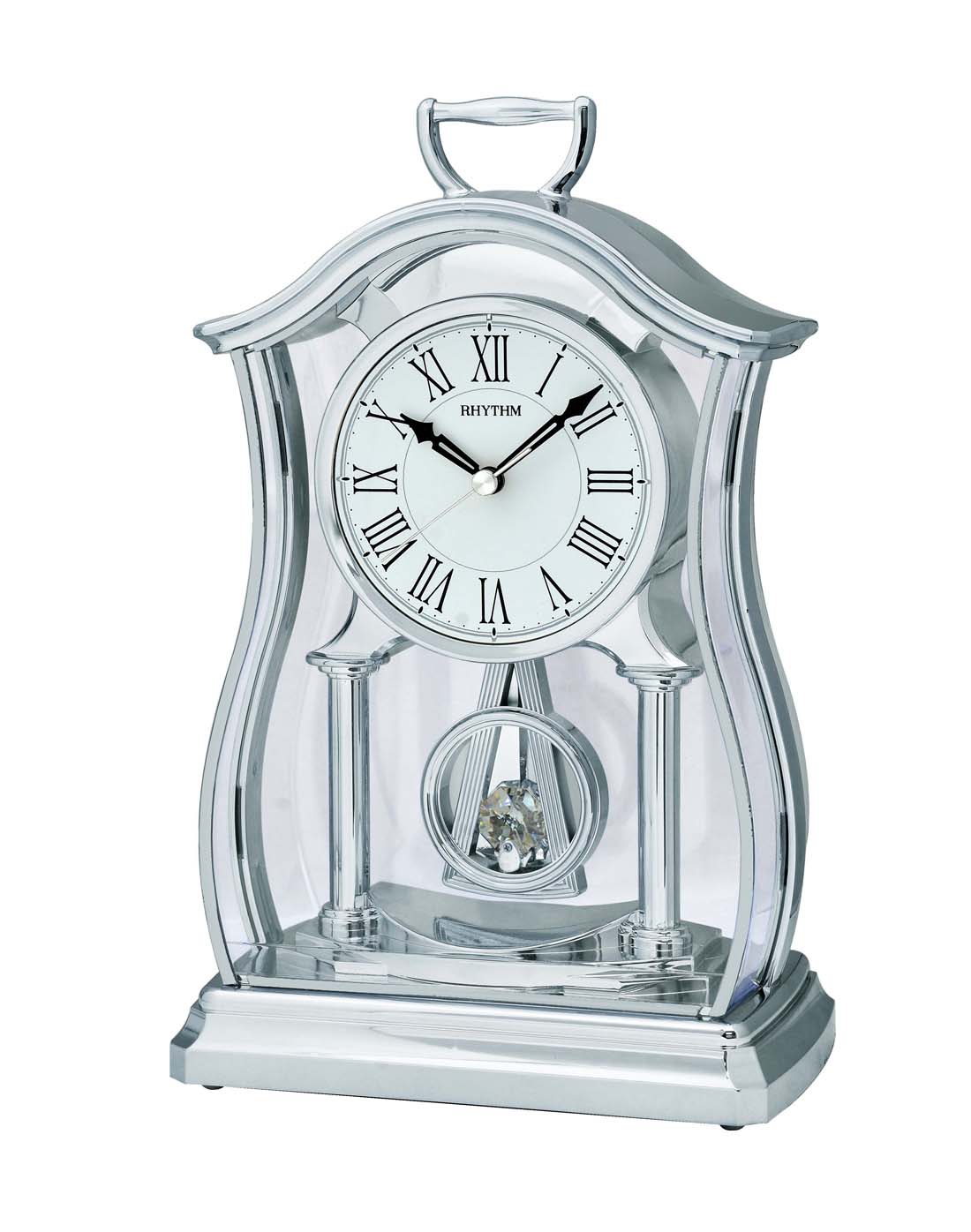 Striking Silver Table Clock Available Online Time Centre