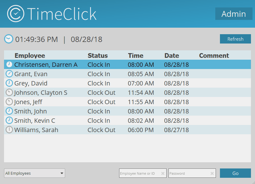 TimeClick Time Clock Software TimeClick