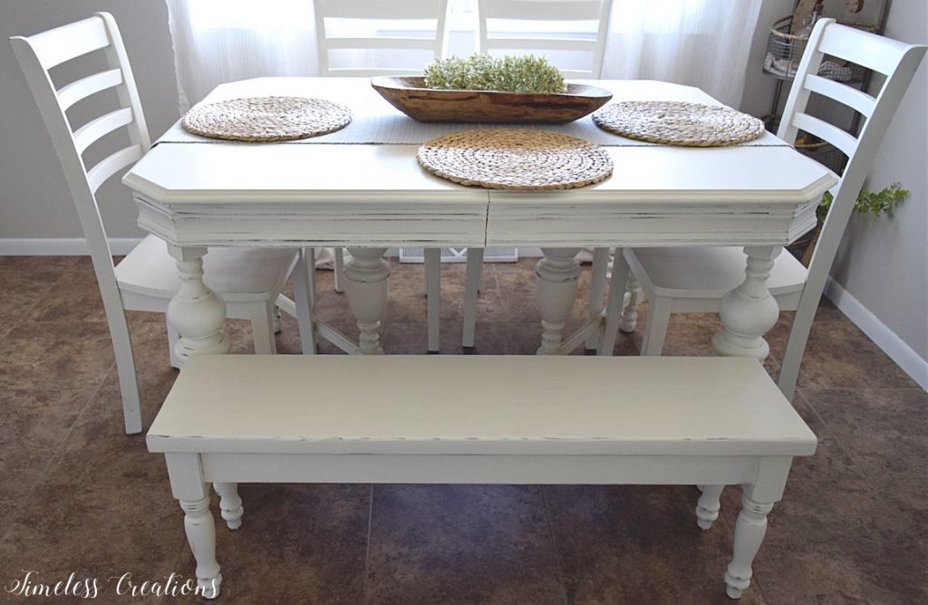 DIY Farmhouse Kitchen Bench Timeless Creations, LLC