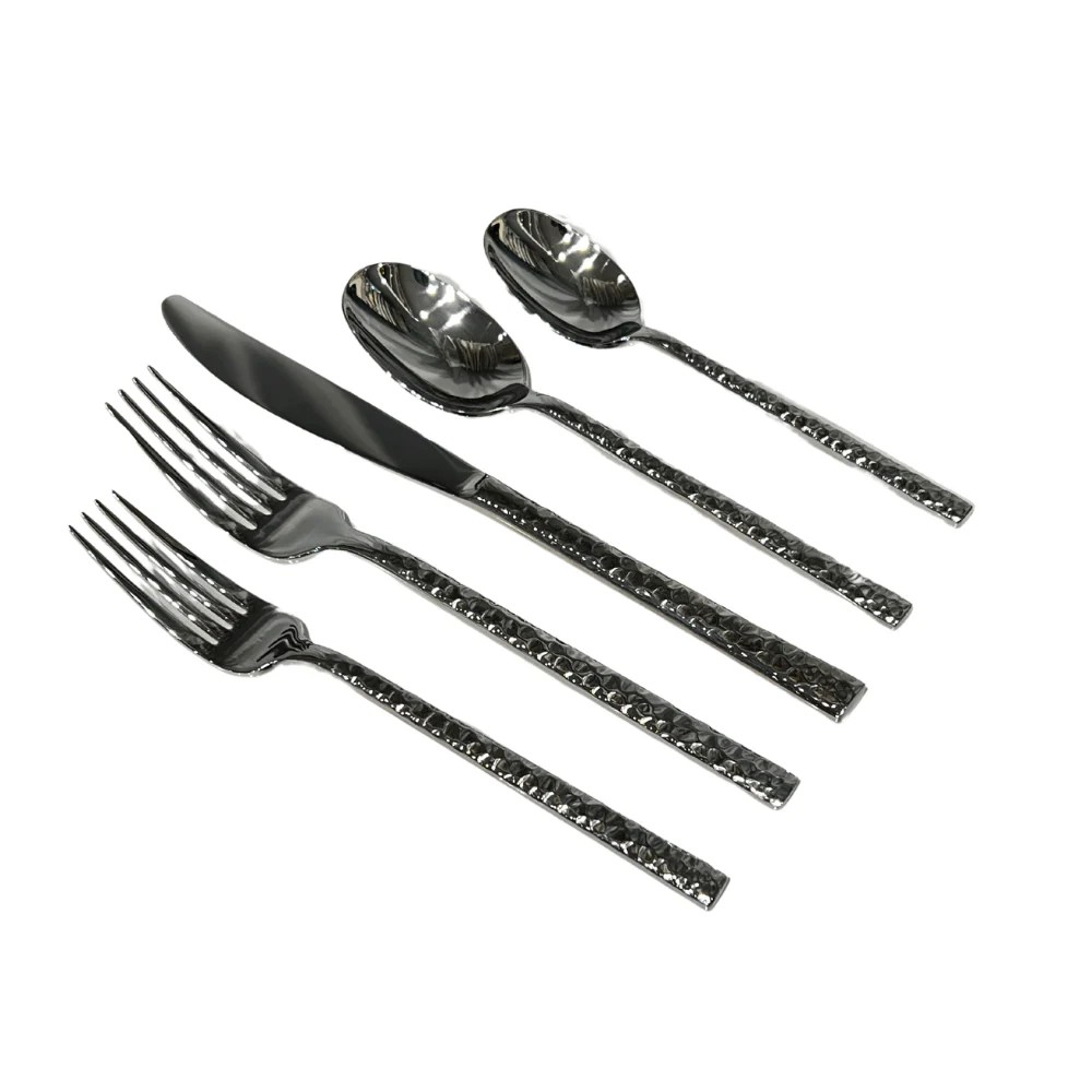 ABC Hammered SS 20 pc Flatware set Timeless Table