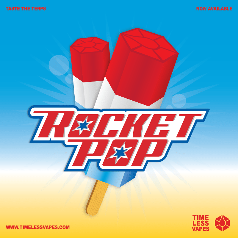Rocket Pop Strain Vape Cartridge 0.5g Timeless Vapes