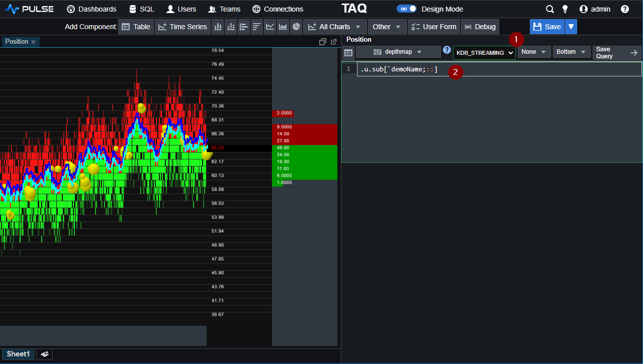 kdb+ Order Book Visualization » Pulse
