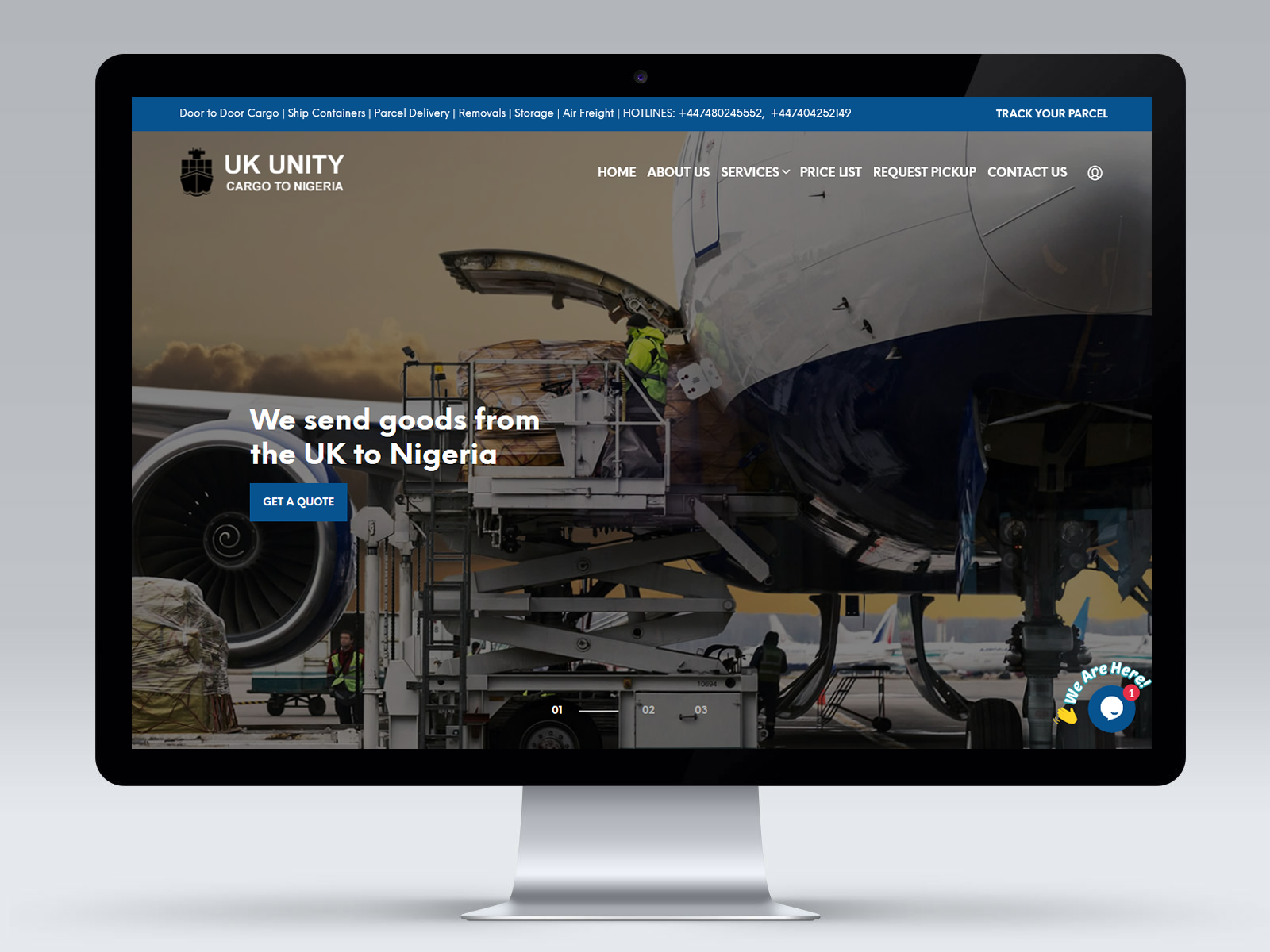 Ukunity Cargo Website Designer in Nigeria Timest Web Website