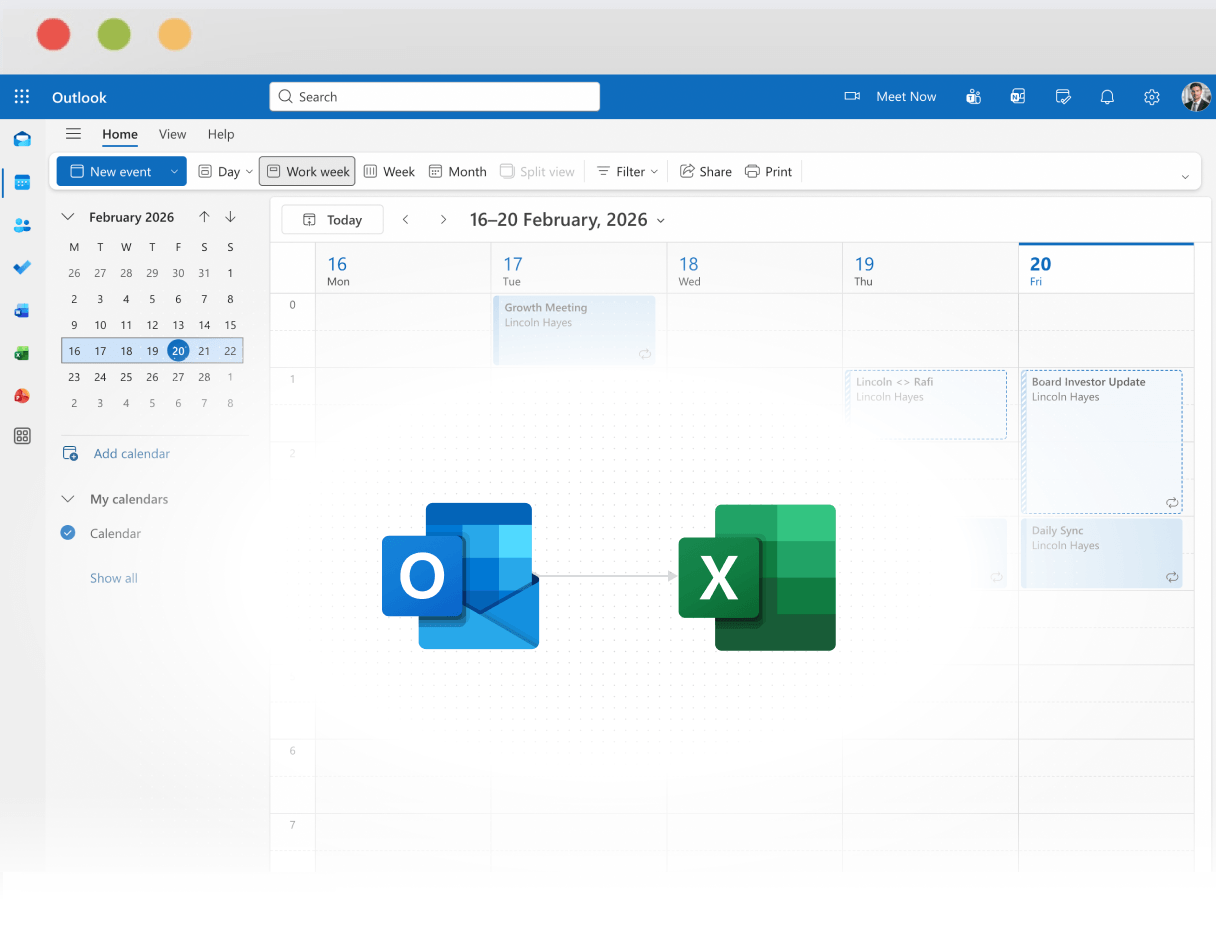 How to Export Outlook Calendar to Excel TimeTackle