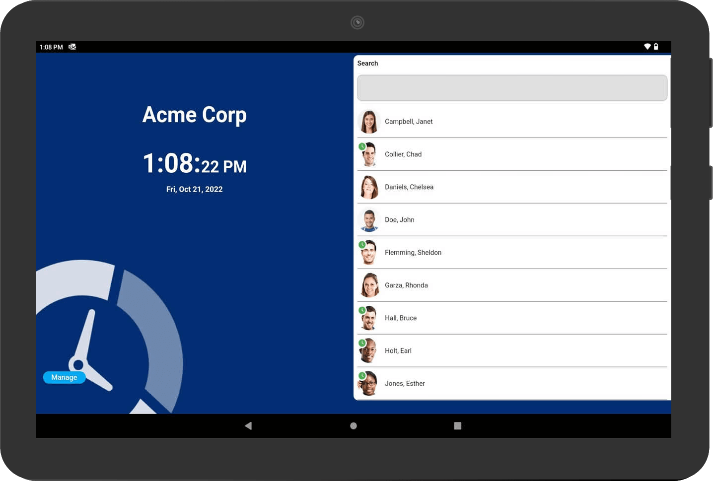 Employee Time Clock App for iPad or Android Tablet TimeTrak Systems