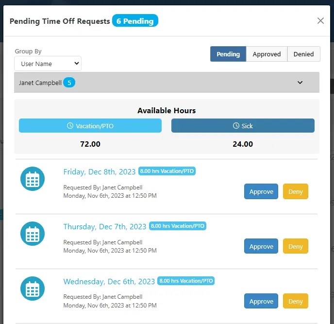 Time Off Request Software and PTO Tracking for Employees TimeTrak