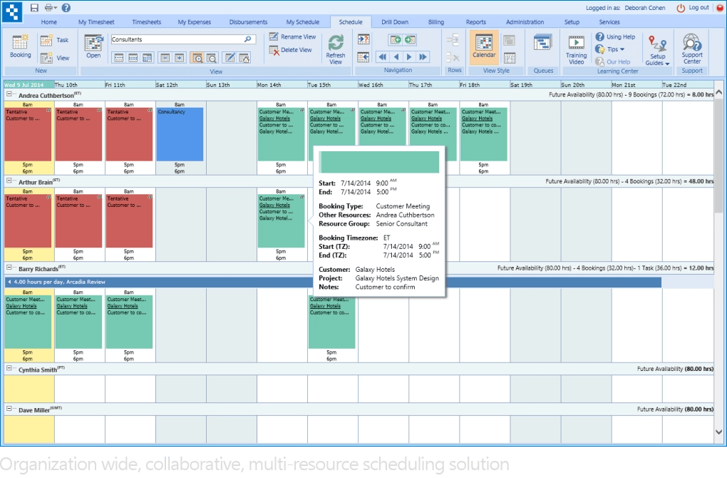 Whitespace Resource scheduling system