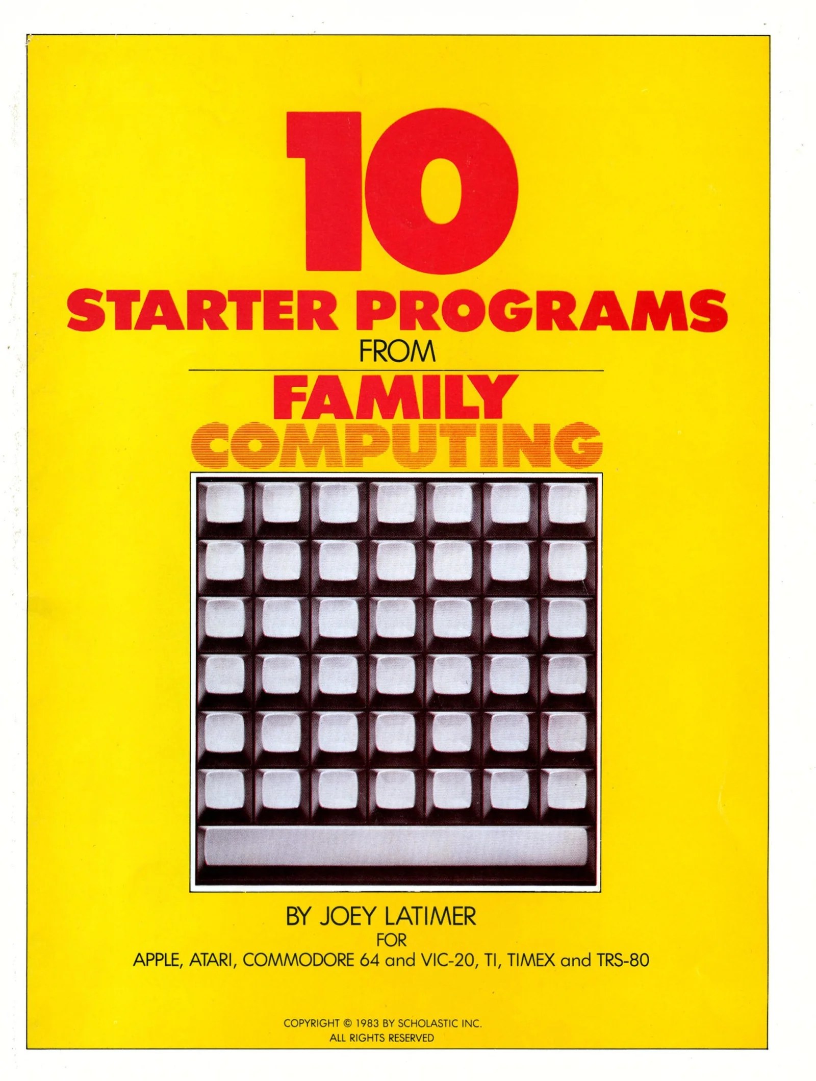 10 Starter Programs from Family Computing Timex/Sinclair Computers